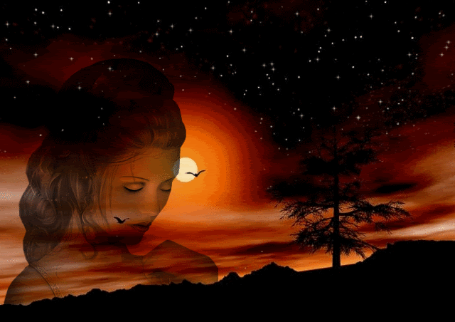 Sad Woman in Sunset Pictures, Images and Photos