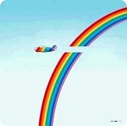 rainbow airplane Pictures, Images and Photos