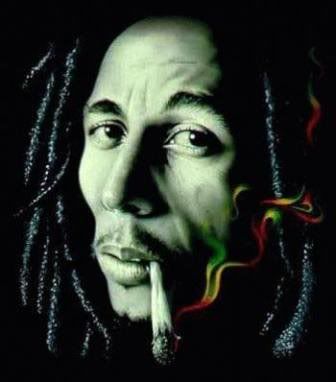 Music, Bob Marley smokin weed.