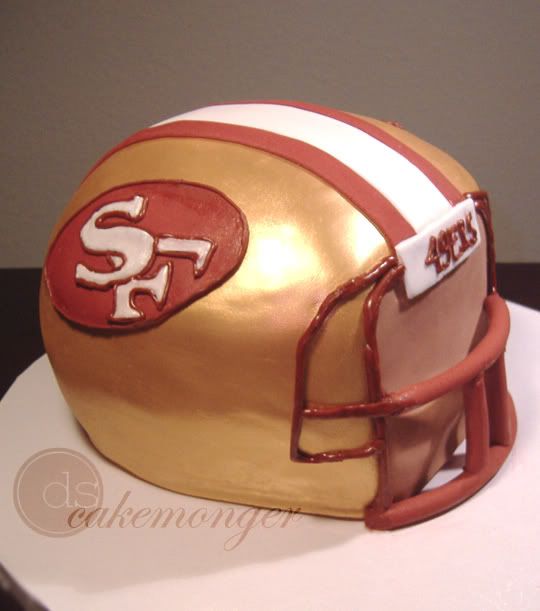 football helmet cake. football helmet cake with