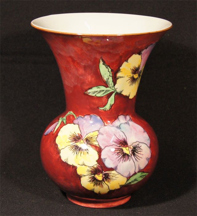 VINTAGE ROYAL DOULTON BALUSTER SHAPED VASE PANSY D.6402 VERY GOOD CONDITION eBay