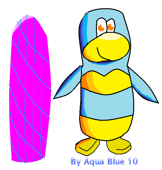 Penguin Surfer (c) AquaBlue10 club penguin walkthrough