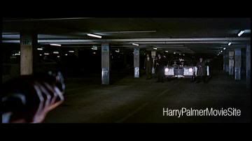 the carpark exchange in The Ipcress File