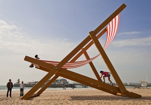 The World’s Largest Deckchair on the beach 