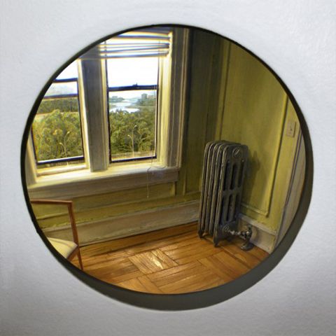circular window of glass lenses view by Patrick Jacobs