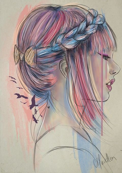 Chelsea Hantken Colored pencil girls portrait 