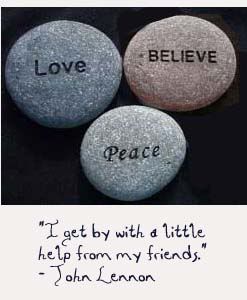 Love,Peace,Believe-Rocks