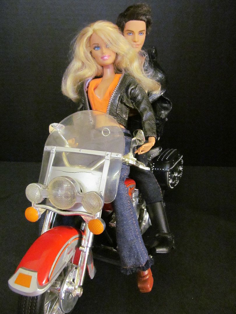 Harley Davidson Motorcycle LOT 1/6 Ken Barbie jointed Working Sounds