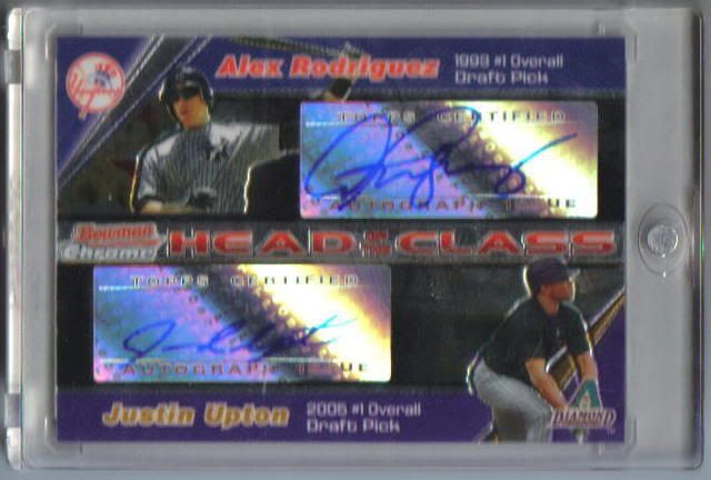 2006 Bowman Draft Chrome Head of the Class Arod/J Upton /174, Pack pulled.  #d/174