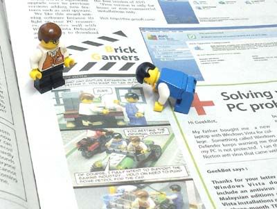 BG minifigs find themselves in the Malay Mail paper