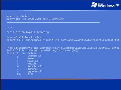 Avast Antivirus Bootscan
