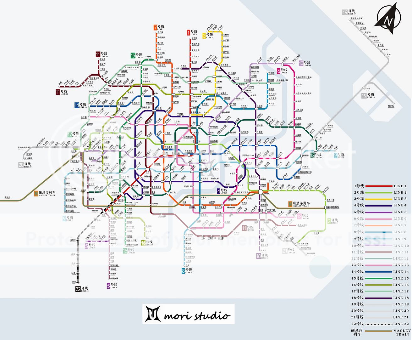 Схема китайского метро