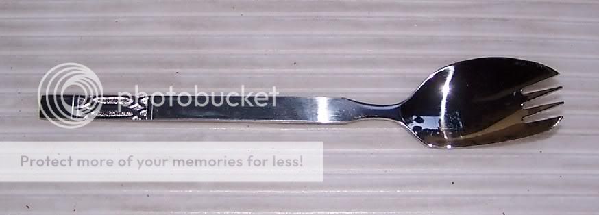 Four SPORKS Stainless Steel Spork Silverware Fork Spoon  